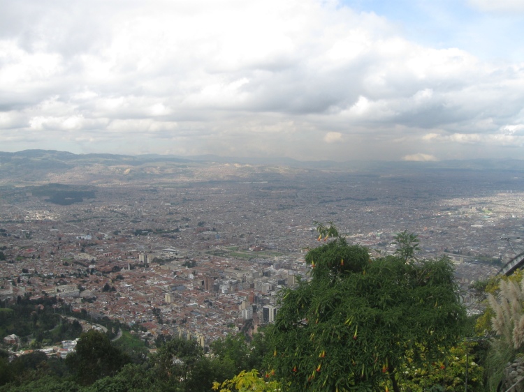 The view of Bogota from Monserrate.
